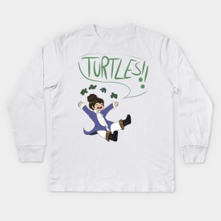 john loves turtles Kids Long Sleeve T-Shirt